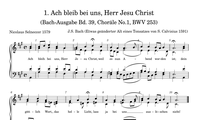 1. Ach bleib' bei uns, Herr Jesu Christ (BWV 253)