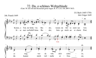 72. Du, o schönes Weltgebäude (Komm, o Tod, du Schlafes Bruder) (BWV 56.5)