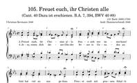 105. Freuet euch, ihr Christen alle (BWV 40.8)