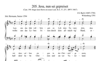 205. Jesu, nun sei gepreiset (Lass uns das Jahr vollbringen) (BWV 190.7)