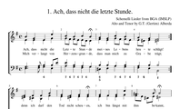 1. Ach dass nicht die letzte Stunde (BWV 439)