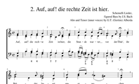 2. Auf, auf! die rechte Zeit ist hier (BWV 440)