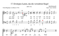 17. Erwürgtes Lamm, das die verwahrten Siegel (BWV 455)