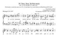 34. Jesu, Jesu, du bist mein (BWV 470)