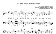39. Jesus, unser Trost und Leben (BWV 475)