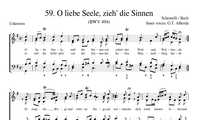 59. O liebe Seele, zieh' die Sinnen (BWV 494)