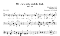 60. O wie selig seid ihr doch (BWV 495)