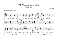 71. Vergiss mein nicht, vergiss mein nicht (BWV 505)
