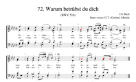 72. Warum betrübst du dich (BWV 516)