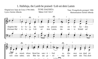 1. Halleluja, the Lamb be praised