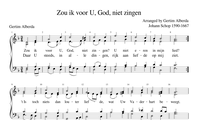 153. Zou ik voor U, God, niet zingen