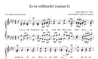 267. Es ist Vollbracht, variant I, sung by the Cantamus App.